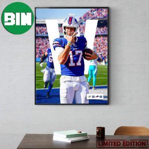 Big Dubs Congratulations Buffalo Bills Win Miami Dolphins Bills Mafia Josh Allen Number 17 Home Decor Poster Canvas