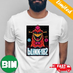 Blink-182 Event Poster With The Story So Far From October 9 2023 In Accor Arena Paris France World Tour T-Shirt