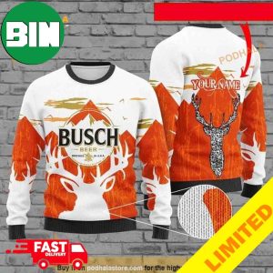 Busch Beer Logo Drink Lovers Xmas Funny 2023 Holiday Custom And Personalized Idea Christmas Ugly Sweater