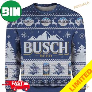 Busch Beer Mountain Xmas Funny 2023 Holiday Custom And Personalized Idea Christmas Ugly Sweater