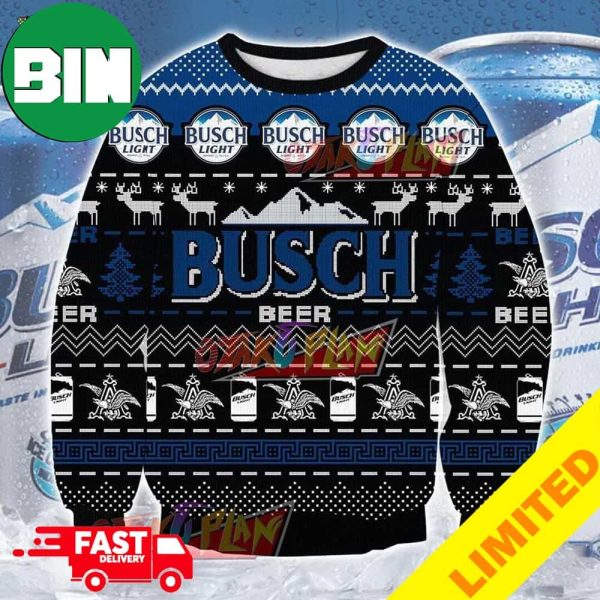 Busch Beer Ugly Christmas Sweater