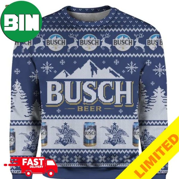 Busch Beer Ver 3 Xmas Funny 2023 Holiday Custom And Personalized Idea Christmas Ugly Sweater