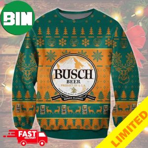 Busch Beer Ver 5 Xmas Funny 2023 Holiday Custom And Personalized Idea Christmas Ugly Sweater