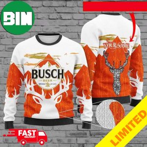 Busch Beer Xmas Funny 2023 Holiday Custom Name And Personalized Idea Christmas Ugly Sweater