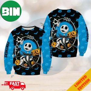 Carolina Panthers Jack Skellington Nightmare Before Christmas Ugly Sweater Holiday 2023 For Men And Women
