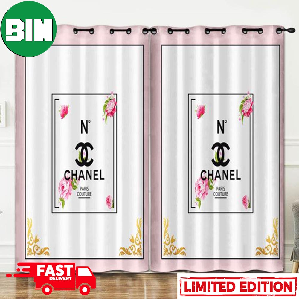 Chanel No 5 Paris Couture Pink And Flower Home Decor 2023 Fashion