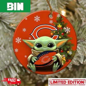 Chicago Bears Baby Yoda NFL 2023 Christmas Tree Decorations Ornament