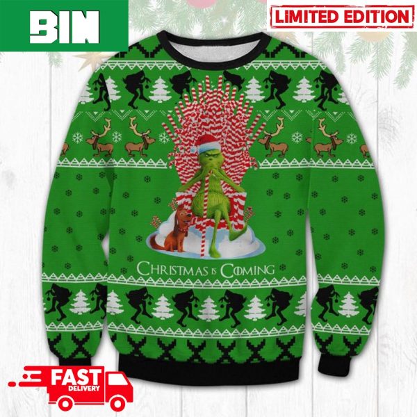 Christmas Coming Grinch Ugly Christmas Sweater
