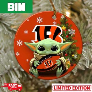 Cincinnati Bengals Baby Yoda NFL 2023 Christmas Tree Decorations Ornament