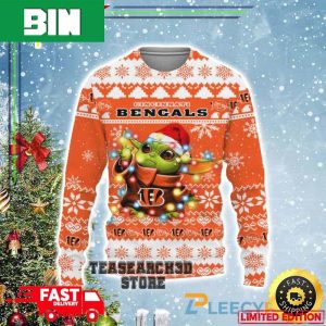 Cincinnati Bengals Baby Yoda Star Christmas 2023 Gift For Men And Women Ugly Sweater