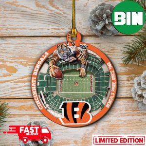Cincinnati Bengals NFL Stadium View Fan Gift Tree Decorations Christmas Ornament