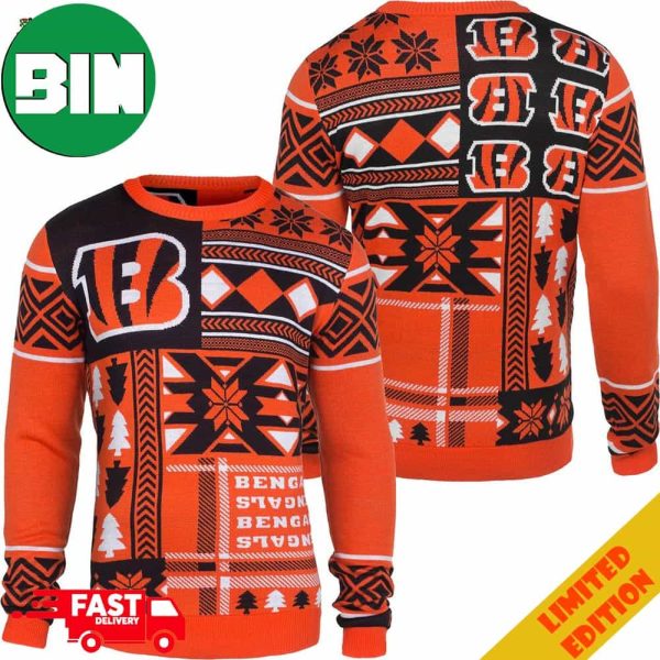 Cincinnati Bengals Patches NFL Ugly Christmas Sweater For Men And Women