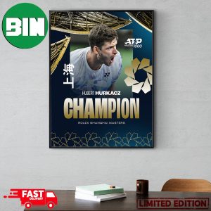 Congratulations Hubert Hurkacz Champion Rolex Shanghai Masters ATP Masters 1000 Title Poster Canvas
