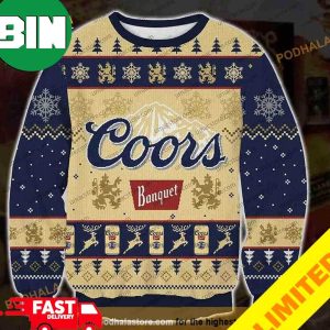 Coors Banquet Beer 3D Xmas Funny 2023 Holiday Custom And Personalized Idea Christmas Ugly Sweater
