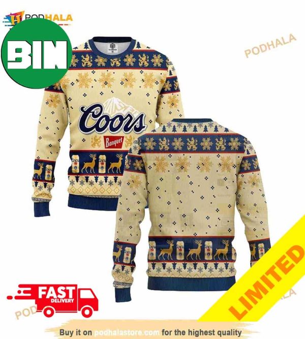 Coors Light Gift For Family Xmas Funny 2023 Holiday Custom And Personalized Idea Christmas Ugly Sweater