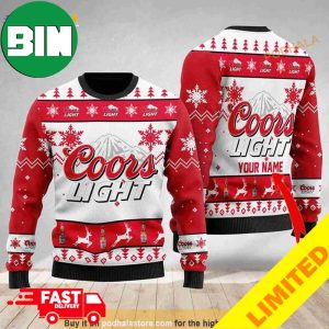 Coors Light Knitted Xmas Funny 2023 Holiday Custom And Personalized Idea Christmas Ugly Sweaterr