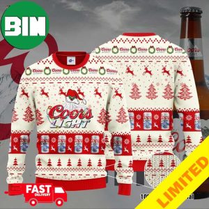 Coors Light Santa Hat Xmas Funny 2023 Holiday Custom And Personalized Idea Christmas Ugly Sweater
