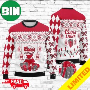 Coors Light Xmas Funny 2023 Holiday Custom And Personalized Idea Christmas Ugly Sweater