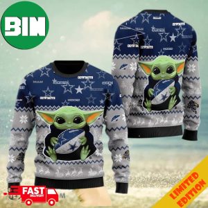 Dallas Cowboys Baby Yoda NFL x Star Wars Christmas 2023 Holiday Gift Ugly Sweater