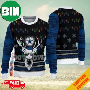 Dallas Cowboys Deer Funny Ugly Christmas Sweater 2023 Gift For Men And Women