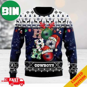 Dallas Cowboys Ho Ho Ho Ornament 2023 Holiday Xmas Gift For Fans Ugly Sweater