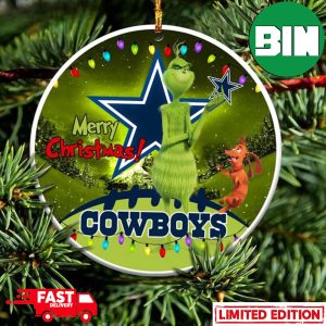 Dallas Cowboys NFL Funny Grinch Christmas Ornament
