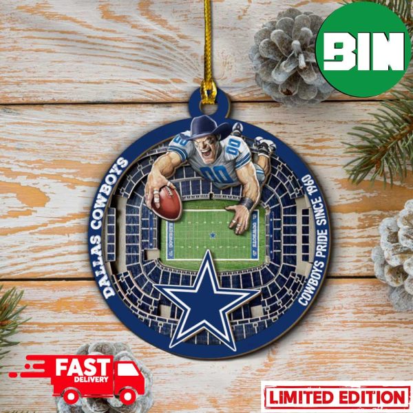 Dallas Cowboys NFL Stadium View Christmas Tree Decorations Ornament