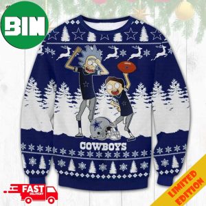 Dallas Cowboys Rick And Morty Ugly Christmas Sweater