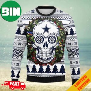 Dallas Cowboys Skull Flower Ugly Christmas Ugly Sweater For Men And Women