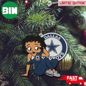 Dallas Cowboys x Betty Boop Christmas Tree Decorations 2023 Holiday Gift Ornament