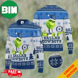 Dallas Cowboys x Grinch NFL Chritmas 2023 Holiday Ugly Sweater