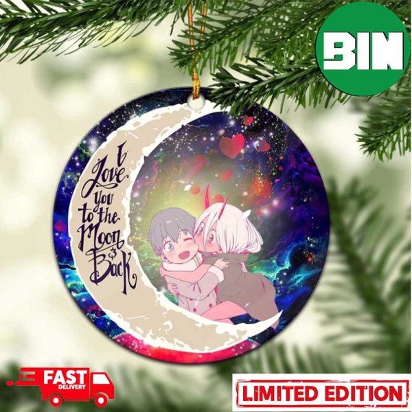 Darling In The Franxx Hiro And Zero Two Love You To The Moon Galaxy Perfect Gift For Holiday Ornament