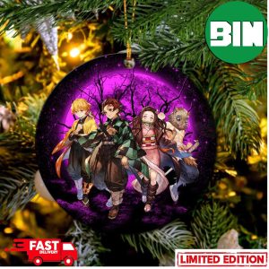 Demon Slayer Team Pink Moonlight Perfect Gift For Holiday Christmas Tree Decorations Ornament