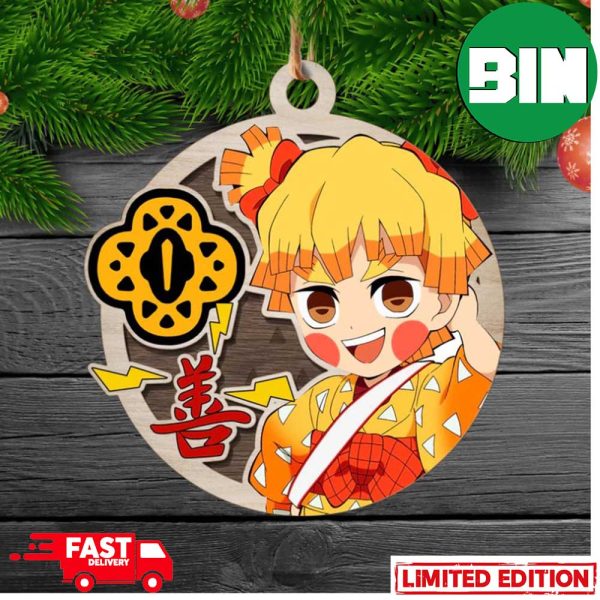 Demon Slayer Zenitsu Agatsuma Christmas Tree Decorations Xmas Gift For Fans Ornament