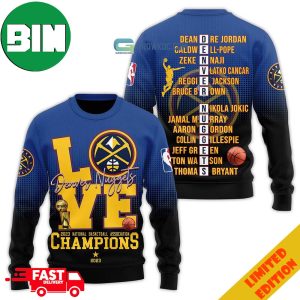 Denver Nuggets Love 2023 NBA Finals Champions Christmas Gift For Fans Ugly Sweater