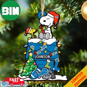 Detroit Lions NFL Snoopy Ornament Personalized Christmas For Fans Gift 2023 Holidays