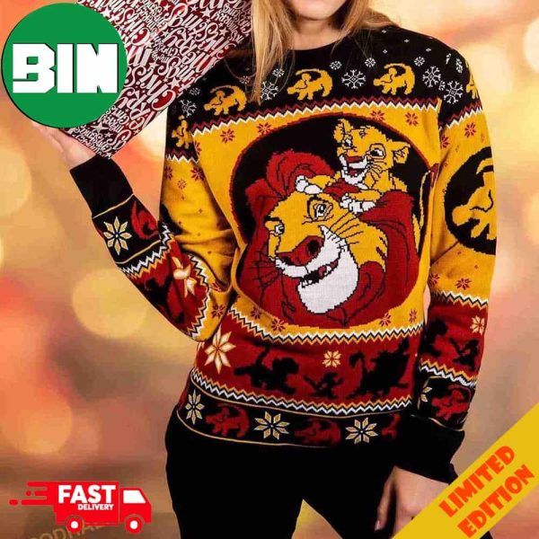 Disney Simba Lion King Christmas 3D Ugly Sweater