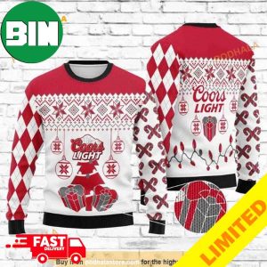 Drink Lover Coors Light Xmas Funny 2023 Holiday Custom And Personalized Idea Christmas Ugly Sweater