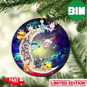 Eevee Evolution Pokemon Love You To The Moon Galaxy Perfect Gift For Holiday Ornament
