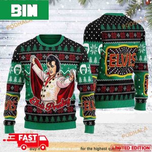 Elvis Presley Belt Buckle King Of Rock N Roll Unisex Christmas Ugly Sweater