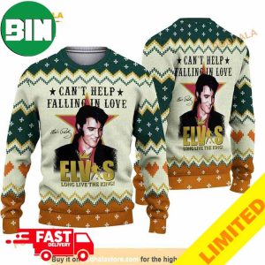 Elvis Presley Can’t Help Falling In Love Ugly Christmas Ugly Sweater For Men And Women