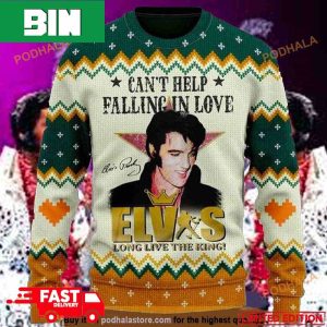 Elvis Presley Long Live The King Christmas 3D Ugly Sweater