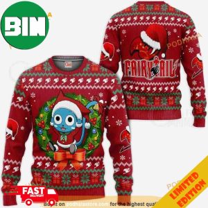 Fairy Tail Happy Anime Gift 2023 Holiday Gift Ugly Sweater