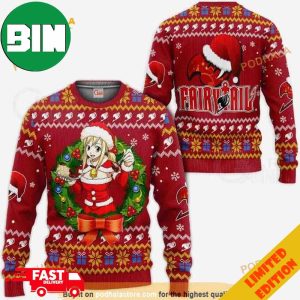 Fairy Tail Lucy Heartfilia Anime Gift For Fans 2023 Holiday Ugly Sweater