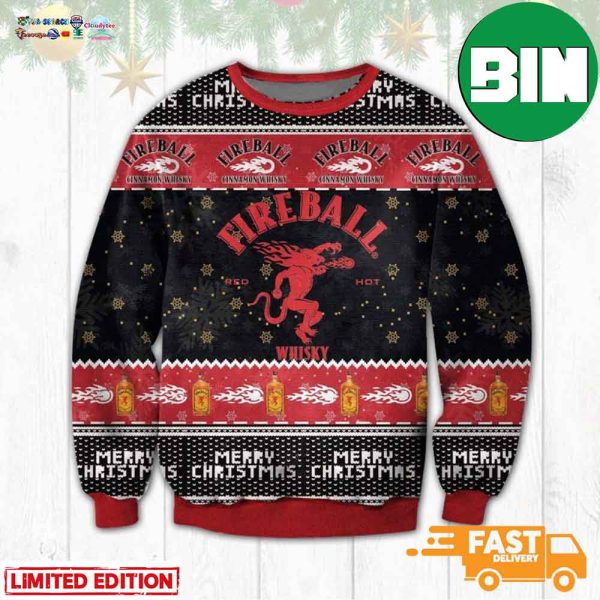 Fireball Santa Ver 2 Ugly Christmas Sweater For Men And Women