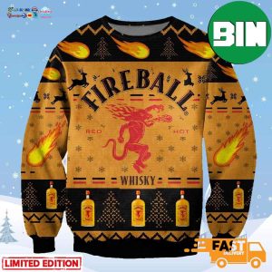Fireball Whiskey Lovers Xmas Gift For Family Christmas Ugly Sweater