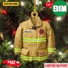Firefighter Bunker Gear Dryer Uniform Custom Name 2D Christmas Ornament