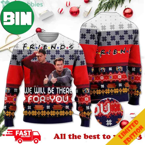 Friends Chandler Bing Joey Tribbiani We Will Be There For You RIP Matthew Perry 1969-2023 Ugly Sweater For Fans Binteez T-Shirt Trending