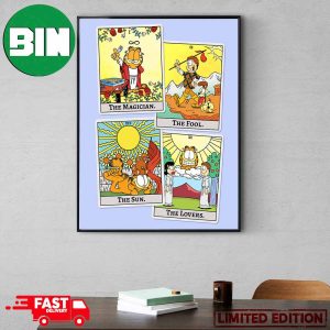 Garfield Jon Taking His Rightful Place Tarot Style Home Decor Poster Canvas