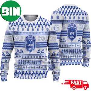 Gettee Store Knitted Zeta Phi Beta Christmas Gift For Fans 2023 Xmas Ugly Sweater